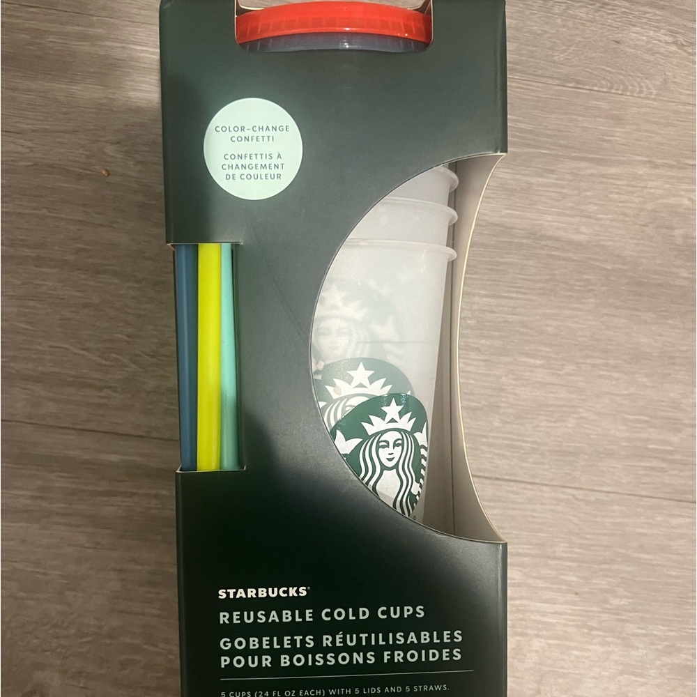 Starbucks color changing confetti cups